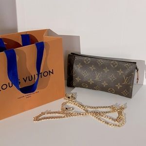 LV pouchette accessory case with dust bag